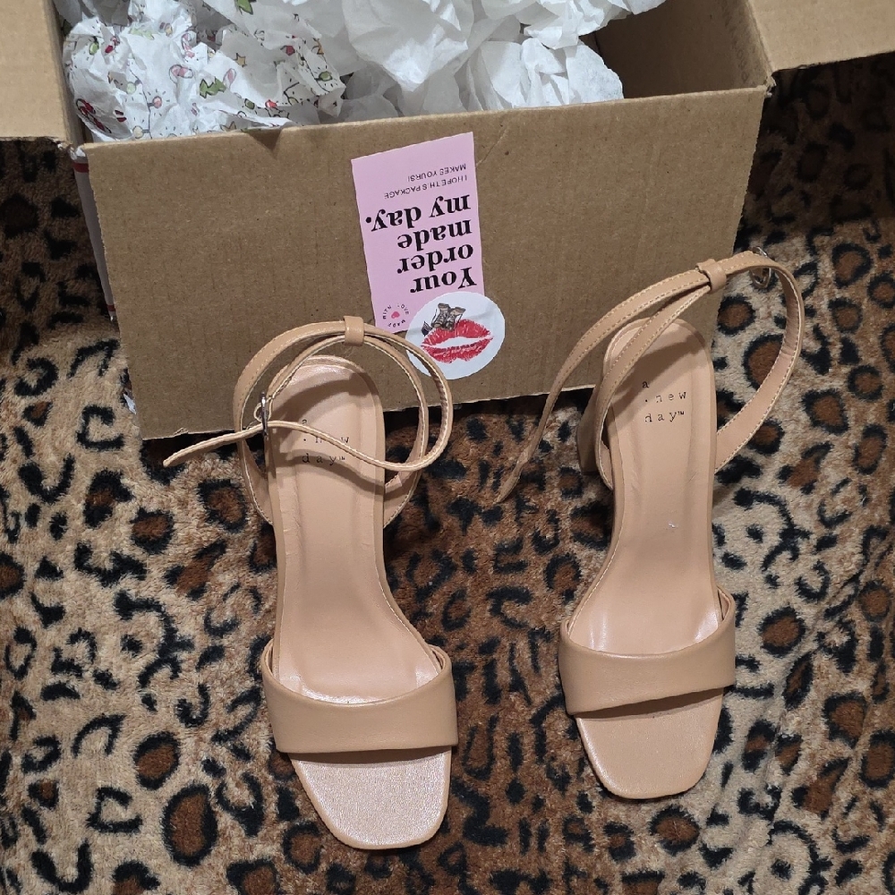 a new day Tan Strappy Heels